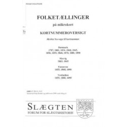 Folketællinger på mikrokort: kortnummeroversigt direkte fra sogn til kortnummer