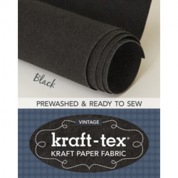 kraft-tex® Vintage Roll, Black Prewashed: Kraft Paper Fabric