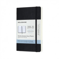 Moleskine 18 Month Monthly Notebook Planner 2020 - Black