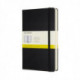 Moleskine Expanded Large Squared Hardcover Notebook: Black: Black