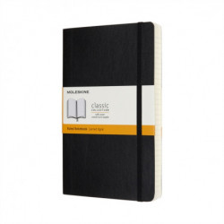 Moleskine Expanded Large Ruled Softcover Notebook: Black: Black