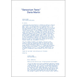 Daria Martin: Sensorium Tests: Sensorium Tests
