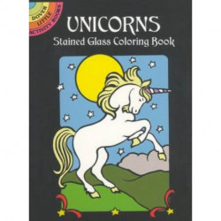 Unicorns Stained Glass Colouring Book