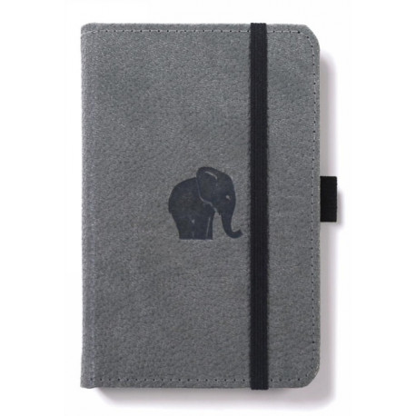 Dingbats A6 Pocket Wildlife Grey Elephant Notebook - Lined