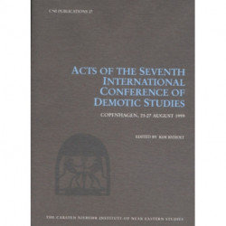 Acts of the Seventh International Conference of Demotic Studies, Copenhagen 23–27 August 1999