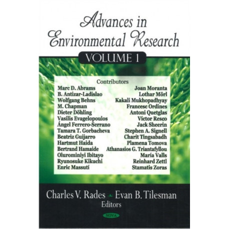 Advances in Environmental Research: Volume 1