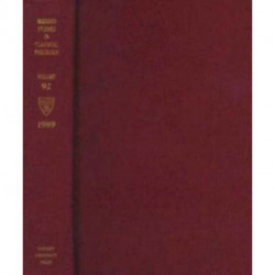 Harvard Studies in Classical Philology, Volume 92