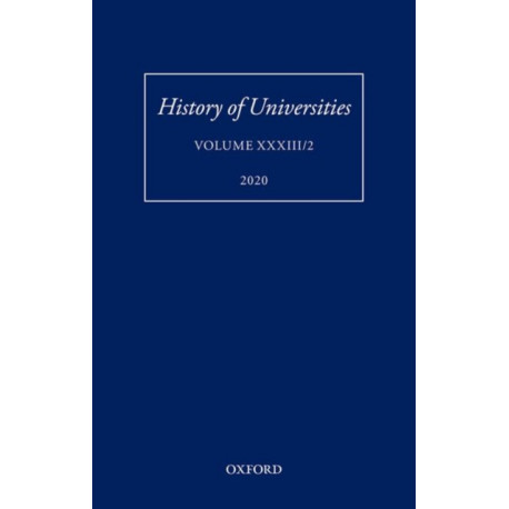 History of Universities Volume XXXIII/2