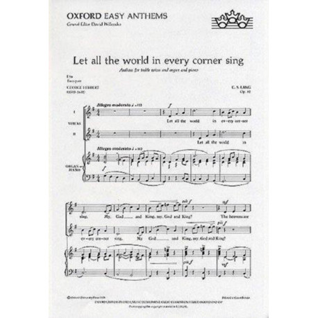 Let all the world in every corner sing: Paperback