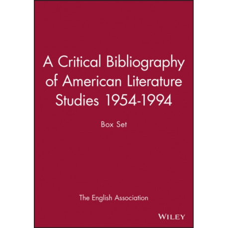 A Critical Bibliography of American Literature Studies 1954-1994: Box Set