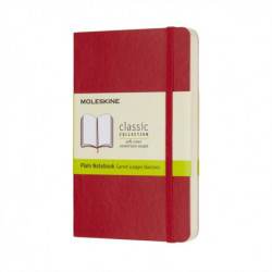 Moleskine Scarlet Red Pocket Plain Notebook Soft