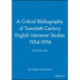 A Critical Bibliography of Twentieth-Century English Literature Studies 1954-1994, 4-Volume Set