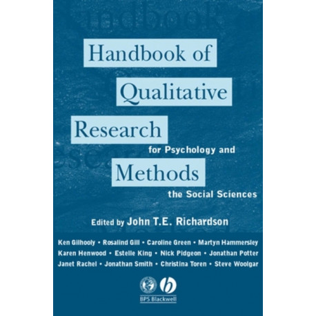 Handbook of Qualitative Research Methods for Psychology and the Social Sciences