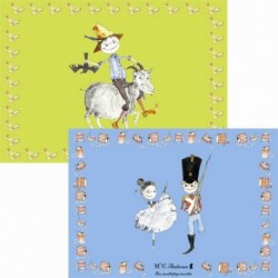 H.C. Andersen dækkeservietter: Klods Hans/Den standhaftige tinsoldat