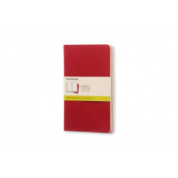 Moleskine Plain Cahier L - Red Cover (3 Set)
