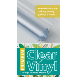 Premium Clear Vinyl Roll 16" x 11/2 Yard Roll: 12 Gauge, Durable & Flexible