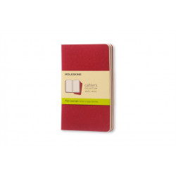 Moleskine Plain Cahier - Red Cover (3 Set)