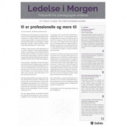 Ledelse i Morgen. Nr. 8. Maj 2017. 20. årgang. Tema: Ledelse af pædagogisk samarbejde