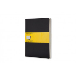 Moleskine Squared Cahier Xl - Black Cover (3 Set)
