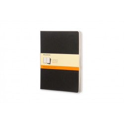 Moleskine Ruled Cahier Xl - Black Cover (3 Set)