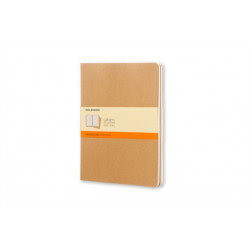 Moleskine Ruled Cahier Xl - Kraft Cover (3 Set)