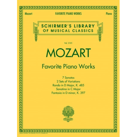 Mozart - Favorite Piano Works: Schirmer'S Library of Musical Classics Vol. 2101