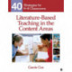 Literature-Based Teaching in the Content Areas: 40 Strategies for K-8 Classrooms