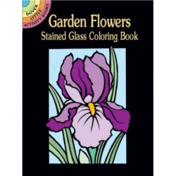 Mini Garden Flowers Stained Glass Coloring Book