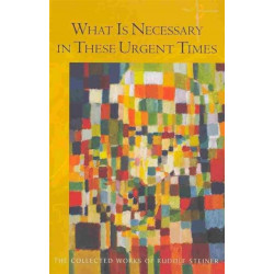 What is Necessary in These Urgent Times: Eighteen Lectures Held in Dornach, January 9 to February 22, 1920