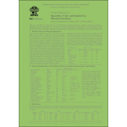 A Concise Summary of Quantities, Units and Symbols in Physical Chemistry: Set of 10