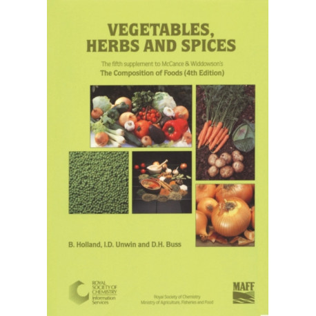 Vegetables, Herbs and Spices: Supplement to The Composition of Foods
