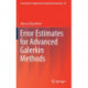Error Estimates for Advanced Galerkin Methods