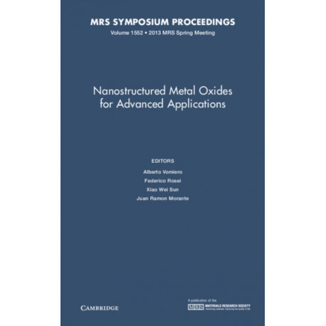 Nanostructured Metal Oxides for Advanced Applications: Volume 1552