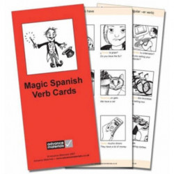 Magic Spanish Verb Cards Flashcards (8): Speak Spanish more fluently!