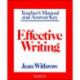 Effective Writing Teacher's manual: Writing Skills for Intermediate Students of American English