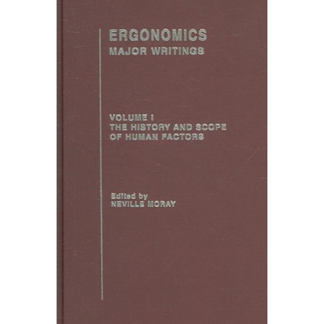 Ergonomics Mw Vol 1: Hist&Scop
