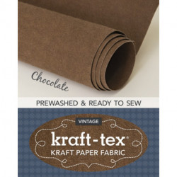 kraft-tex® Vintage Roll, Chocolate Prewashed: Kraft Paper Fabric