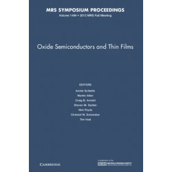 Oxide Semiconductors and Thin Films: Volume 1494