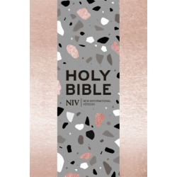 NIV Pocket Rose Gold Terrazzo Soft-tone Bible with Zip