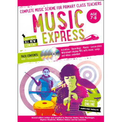 Music Express: Age 7-8 (Book + 3CDs + DVD-ROM): Complete Music Scheme for Primary Class Teachers