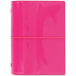 Filofax Pocket Domino Patent hot pink organiser