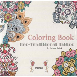 Neo–Traditional Tattoo Coloring Book