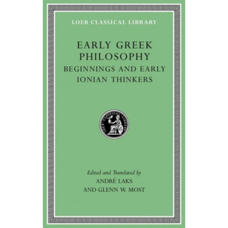 Early Greek Philosophy, Volume I: Introductory and Reference Materials