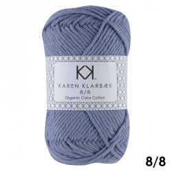 8/8 Jeansblå - KK Color Cotton økologisk bomuldsgarn fra Karen Klarbæk