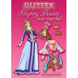 Glitter Sleeping Beauty Sticker Paper Doll