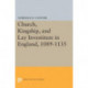Church, Kingship, and Lay Investiture in England, 1089-1135