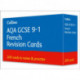 AQA GCSE 9-1 French Vocabulary Revision Cards: Ideal for the 2025 Exams