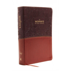The NKJV, The Woman's Study Bible, Leathersoft, Brown/Burgundy, Red Letter, Full-Color Edition: Receiving God's Truth for Balance, Hope, and Transformation