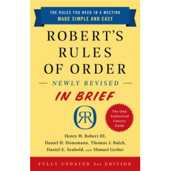 Robert's Rules of Order Newly Revised In Brief, 3rd edition