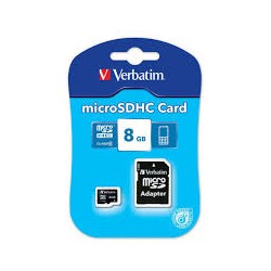 Verbatim microSDHC Class 4 + SD adapter 8GB